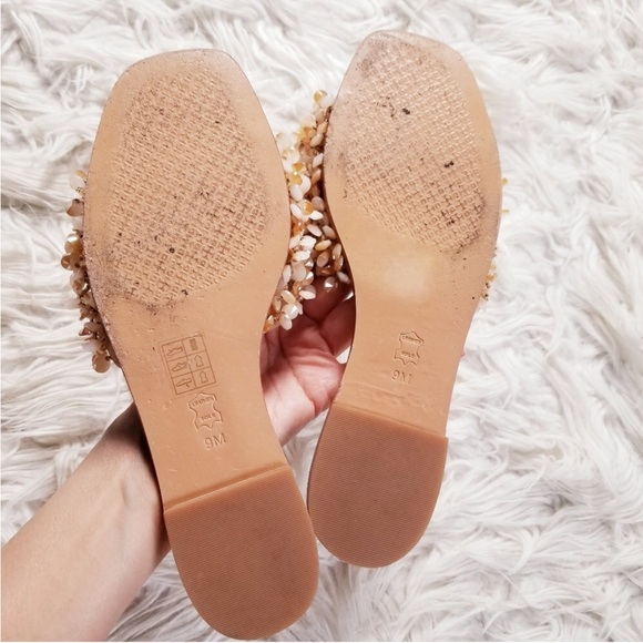 TORY BURCH LOGAN EMBELLISHED SLIDE SANDALS - Picture 3 of 5